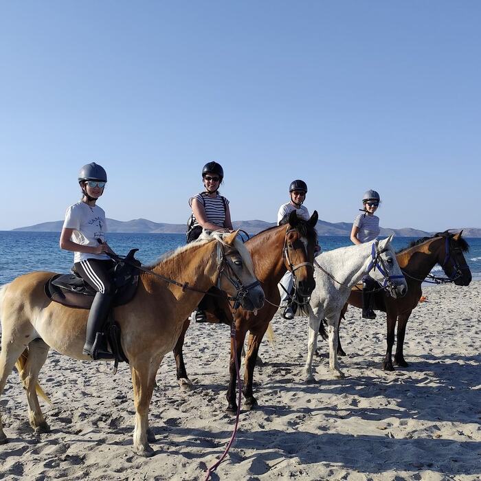 Beach horse ride along the Marmari coast