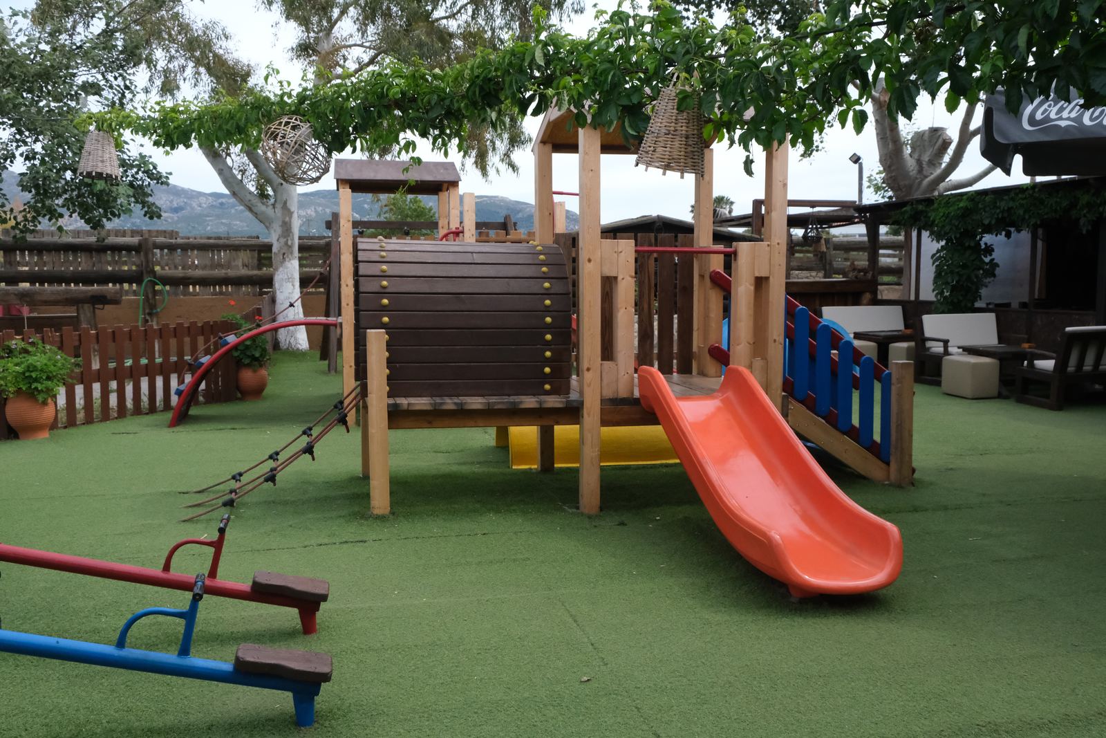 Children's playground at the ranch